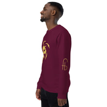 Load image into Gallery viewer, Lion Head Unisex organic raglan sweatshirt - Frantz Benjamin
